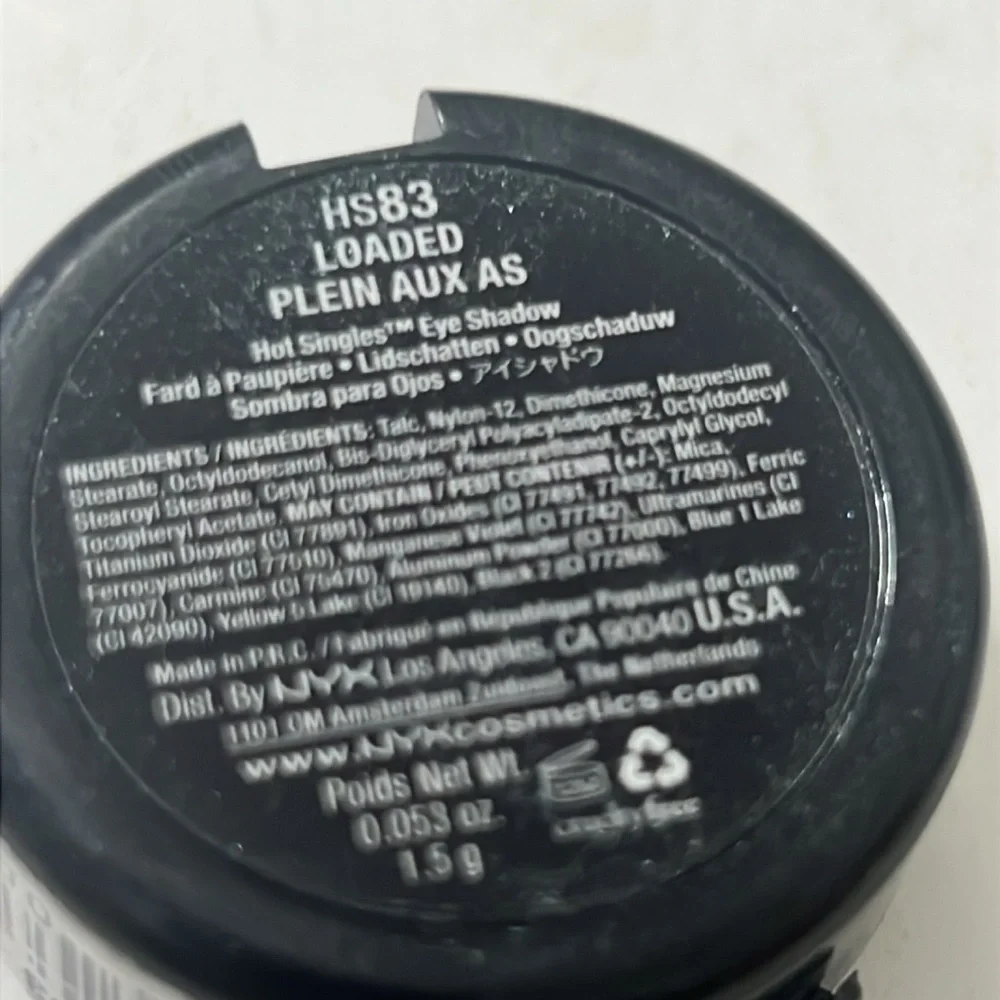 NYX HOT SINGLE EYESHADOW HS83 LOADED 0.053oz‎ 15g